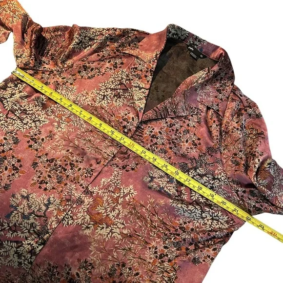 LOIS CLARABELLE OLD ROSE COMBO PRINTED SHIRT - Picture 10 of 10